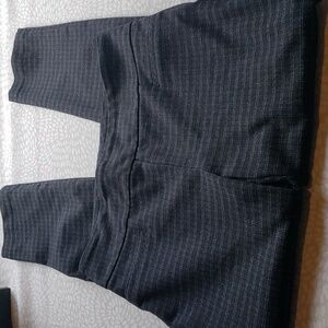 Dalia Black with White Stripes Pull-on Ponte Pant Leggings Size S